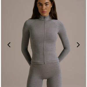 Adanola long sleeve gray zip up - never worn